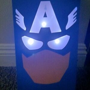 Marvel Iron Man LED Wall Art in Red and Yellow